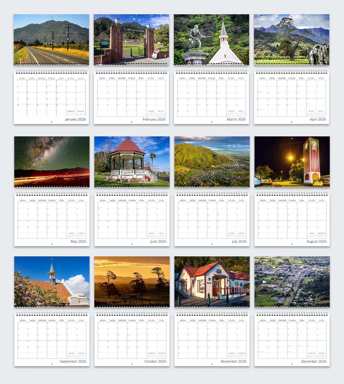 2026 Calendar - Te Aroha