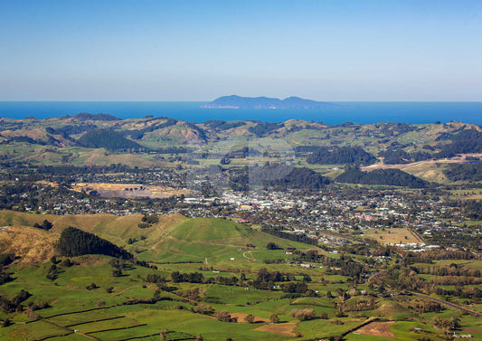 A view of Waihi from the air